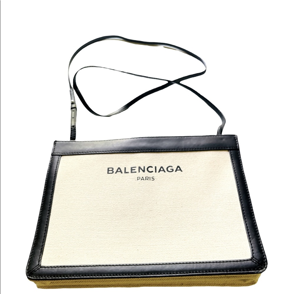 Balenciaga Canvas and Leather Crossbody